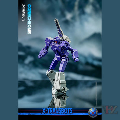 Weapons and accessories included with XTransbots MX-68J Conechrome Slugslinger & Firehole Caliburst