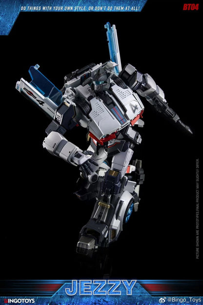 Vilo Hobby Zone BingoToys BT-07 Super Soldier Jezzy Jazz mecha action figure with blue wing attachment