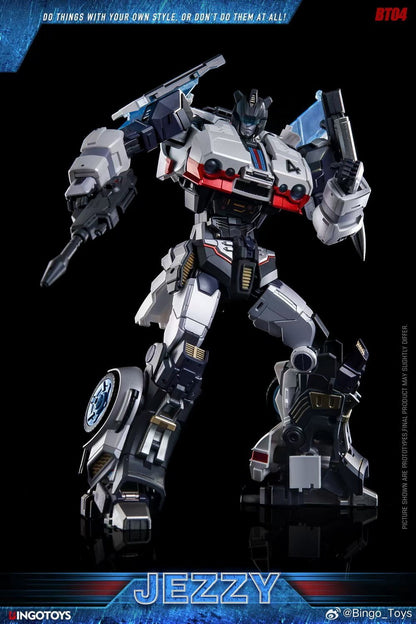 Vilo Hobby Zone BingoToys BT-07 Super Soldier Jezzy Jazz standing mecha with multiple weapons