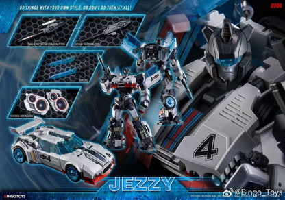Complete mecha collection: Vilo Hobby Zone: BingoToys BT-07 Super Soldier Jezzy Jazz with robot, car, and accessories