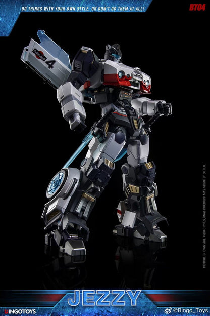 BingoToys BT-07 Super Soldier Jezzy Jazz robot action pose - accessories included