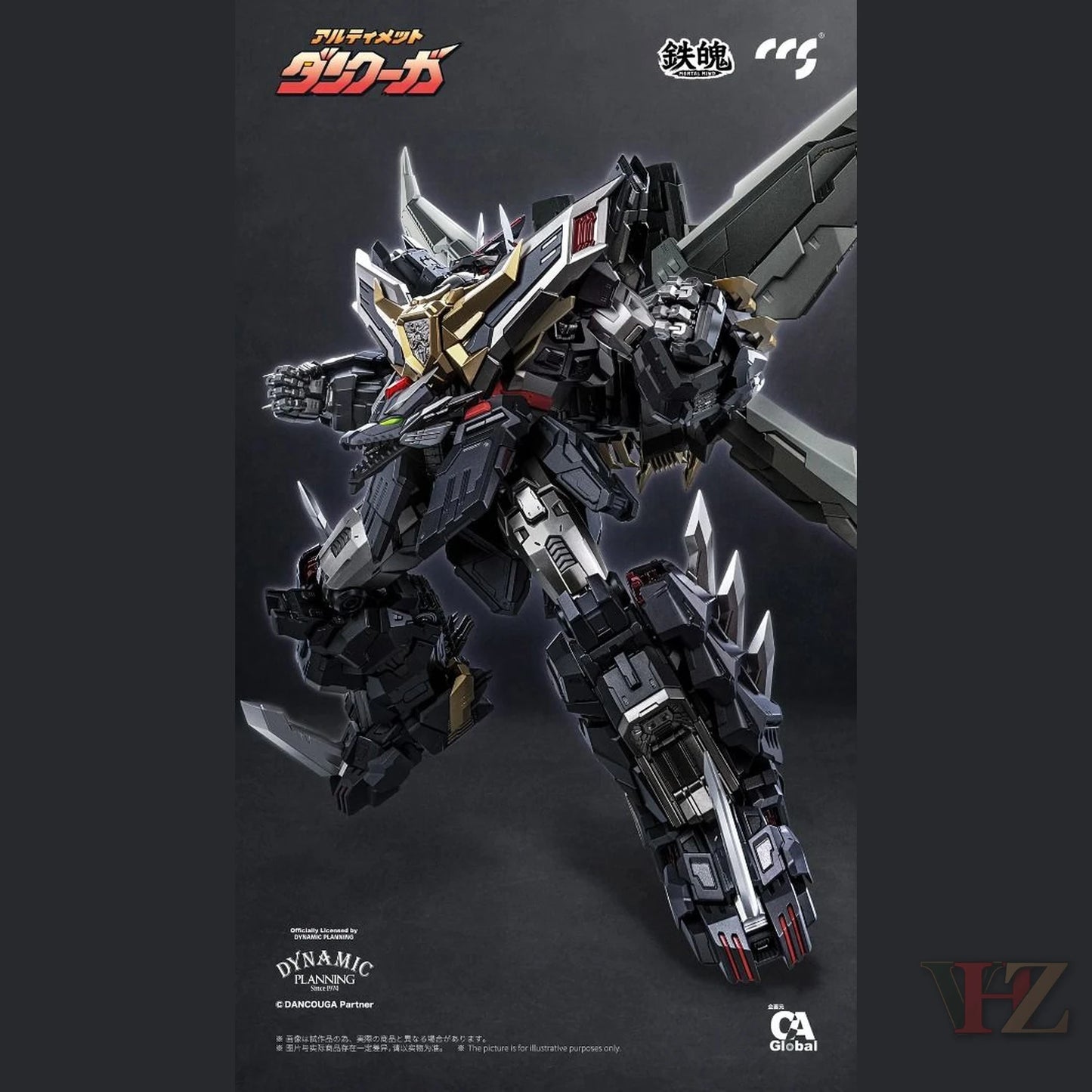 CCS Toys Dancouga magnetic LED lighting and die-cast armor details