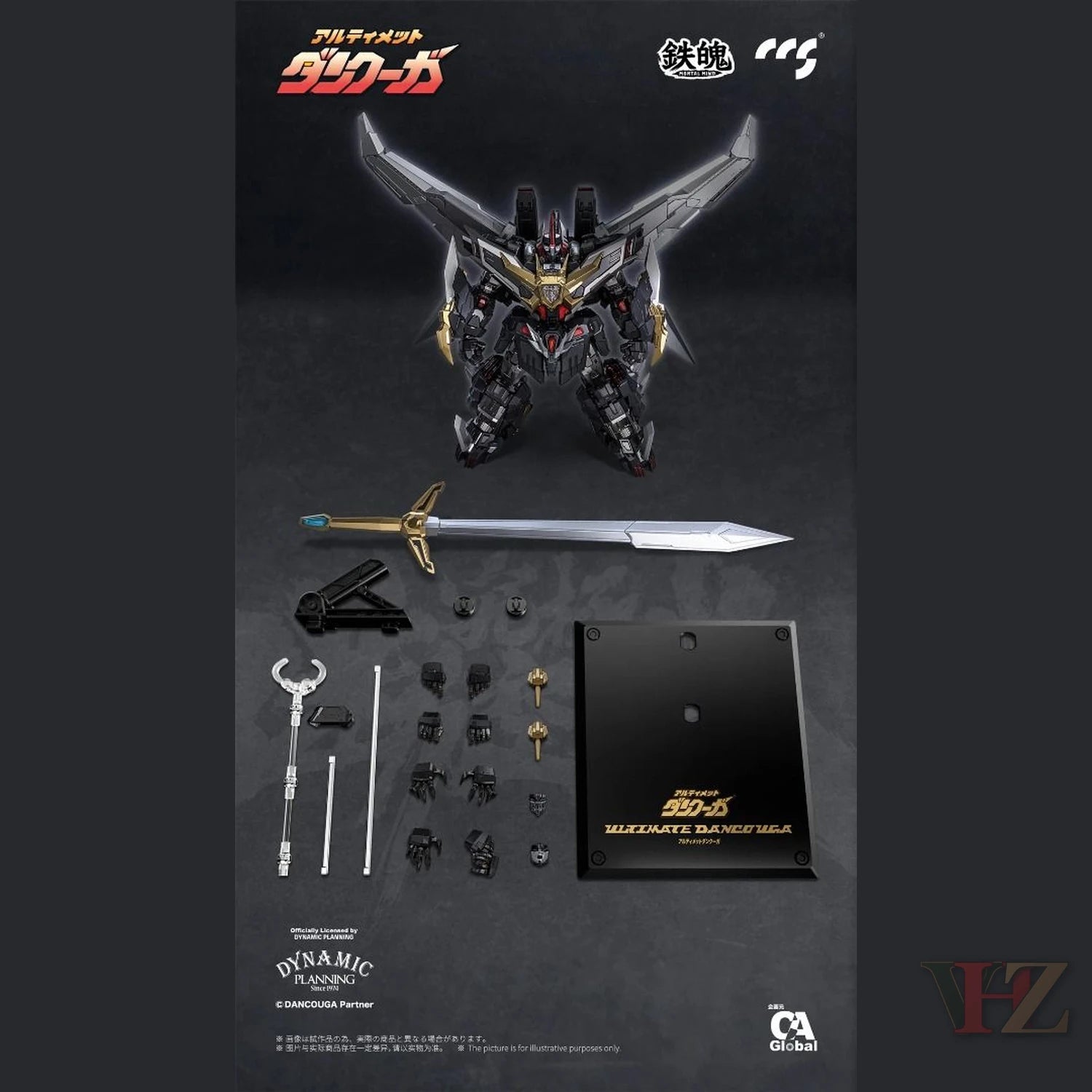 Weapons and accessories included with CCS Toys Dancouga