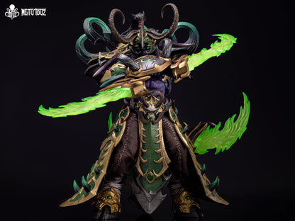 Vilo Hobby Zone: Mettoyiz Illidan Stormrage limited edition demon hunter armor figure with glowing green energy effects