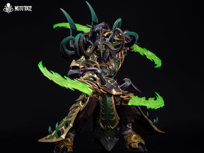 Metytoyz Demon Hunter Imperial Armor Illidan Stormrage limited edition figure with green weapons