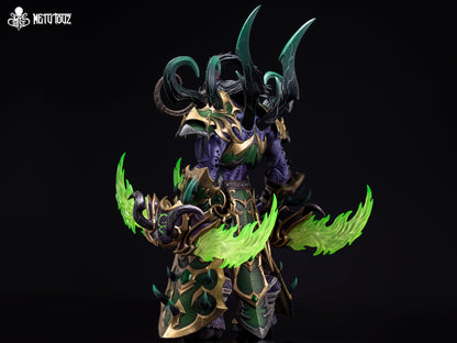 Metytoyz Demon Hunter Imperial Armor Illidan Stormrage limited edition figure with green accessories