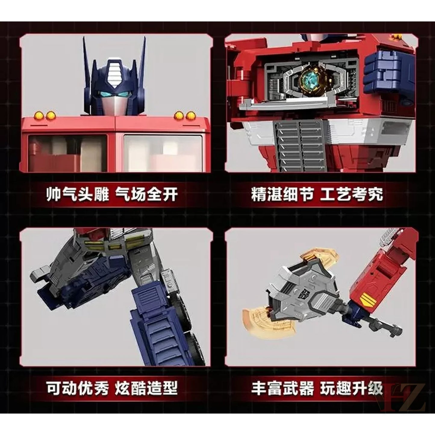 Official Hasbro Takara Transformers Optimus Prime MP Scale articulation details