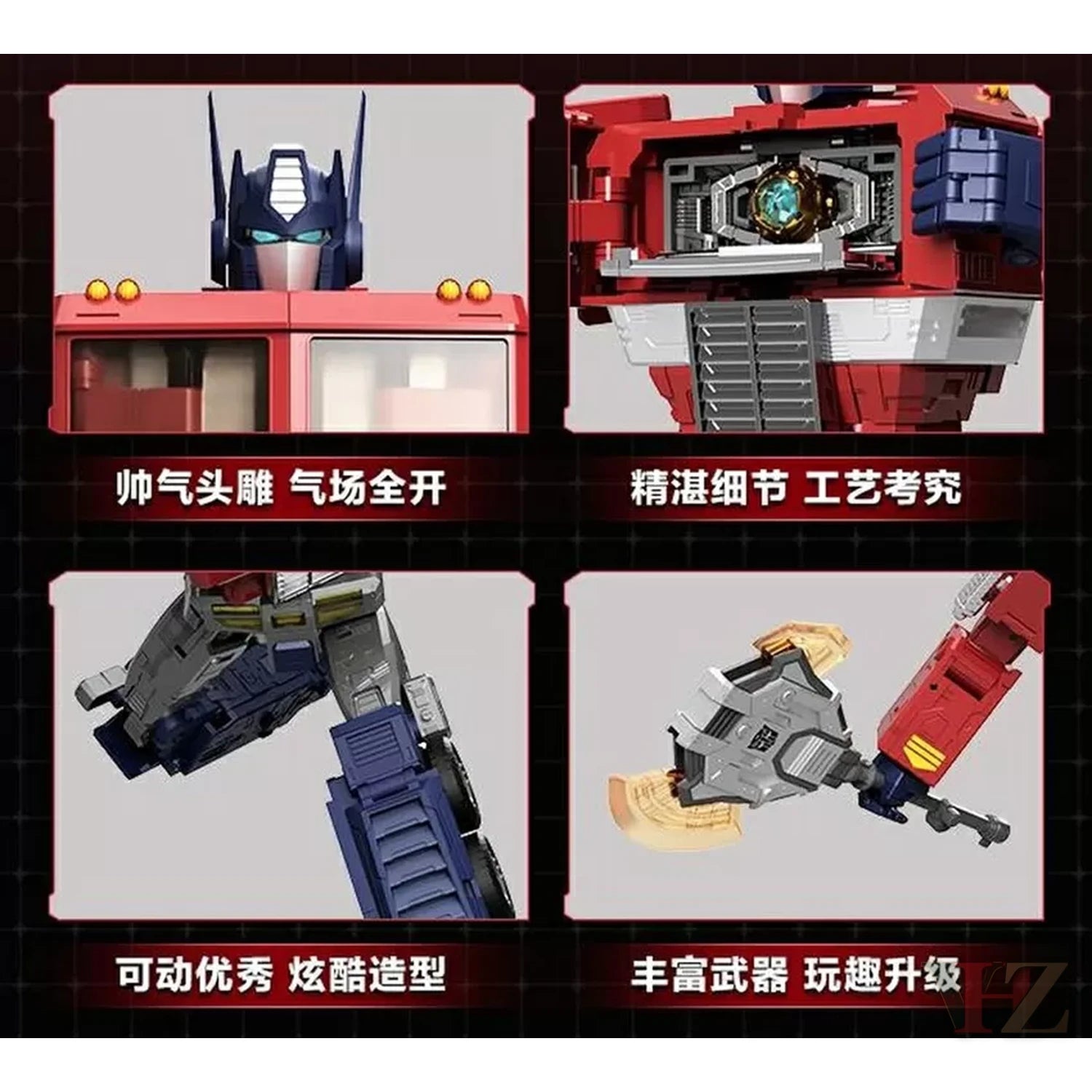 Official Hasbro Takara Transformers Optimus Prime MP Scale articulation details
