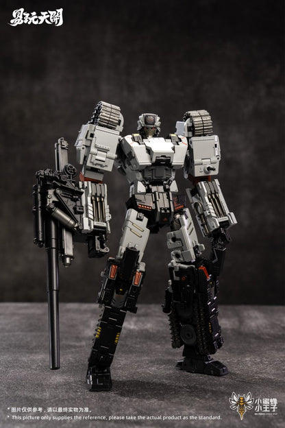 White and black mecha action figure - Titan Panzer VI Megatronv metal souls model by Vilo Hobby Zone