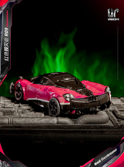 Red Destroyer Stinger vehicle model red/black paint, detailed front